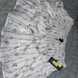 Wild Fable White Floral A-Line Skirt